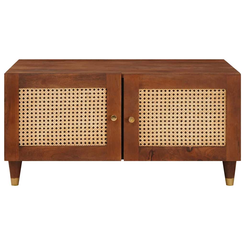 Sofaborde Brun 80 x 50 x 40 cm Rattan og solid mango træ