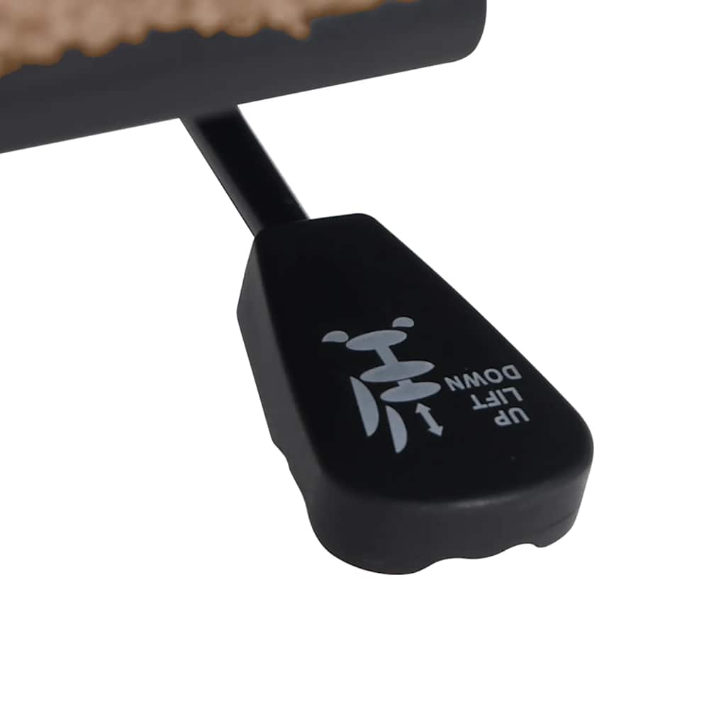 drejelig kontorstol Beige krøllet uld-lignende stof