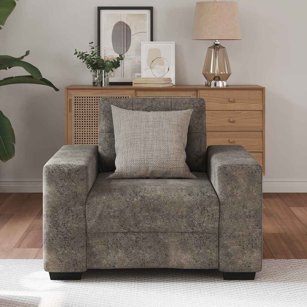 Sofa Stol med pude Mørkegrå Kunstlæder