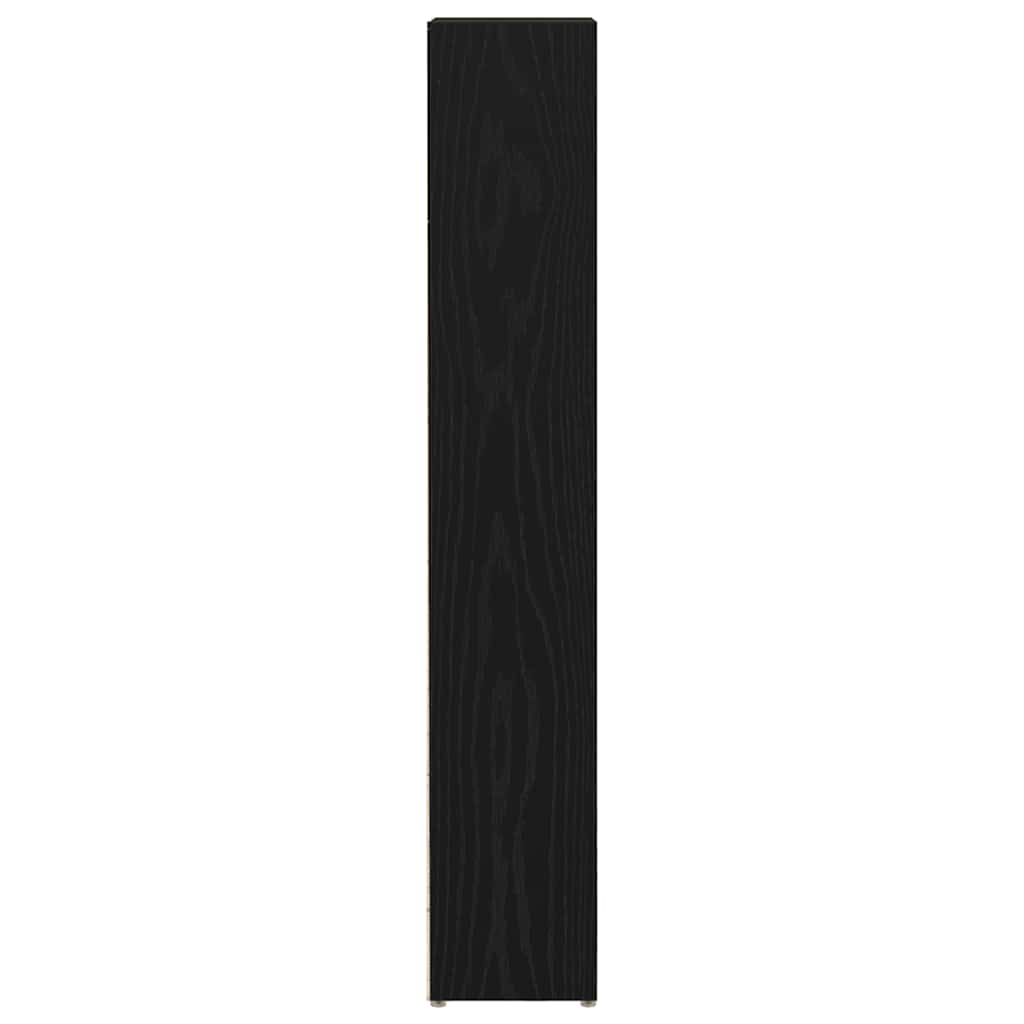 CD-reoler 2 stk. 21x16x93,5cm konstrueret træ sort egetræsfarve