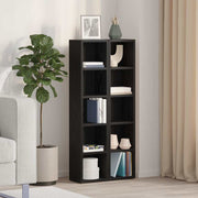 CD-reoler 2 stk. 21x16x93,5cm konstrueret træ sort egetræsfarve