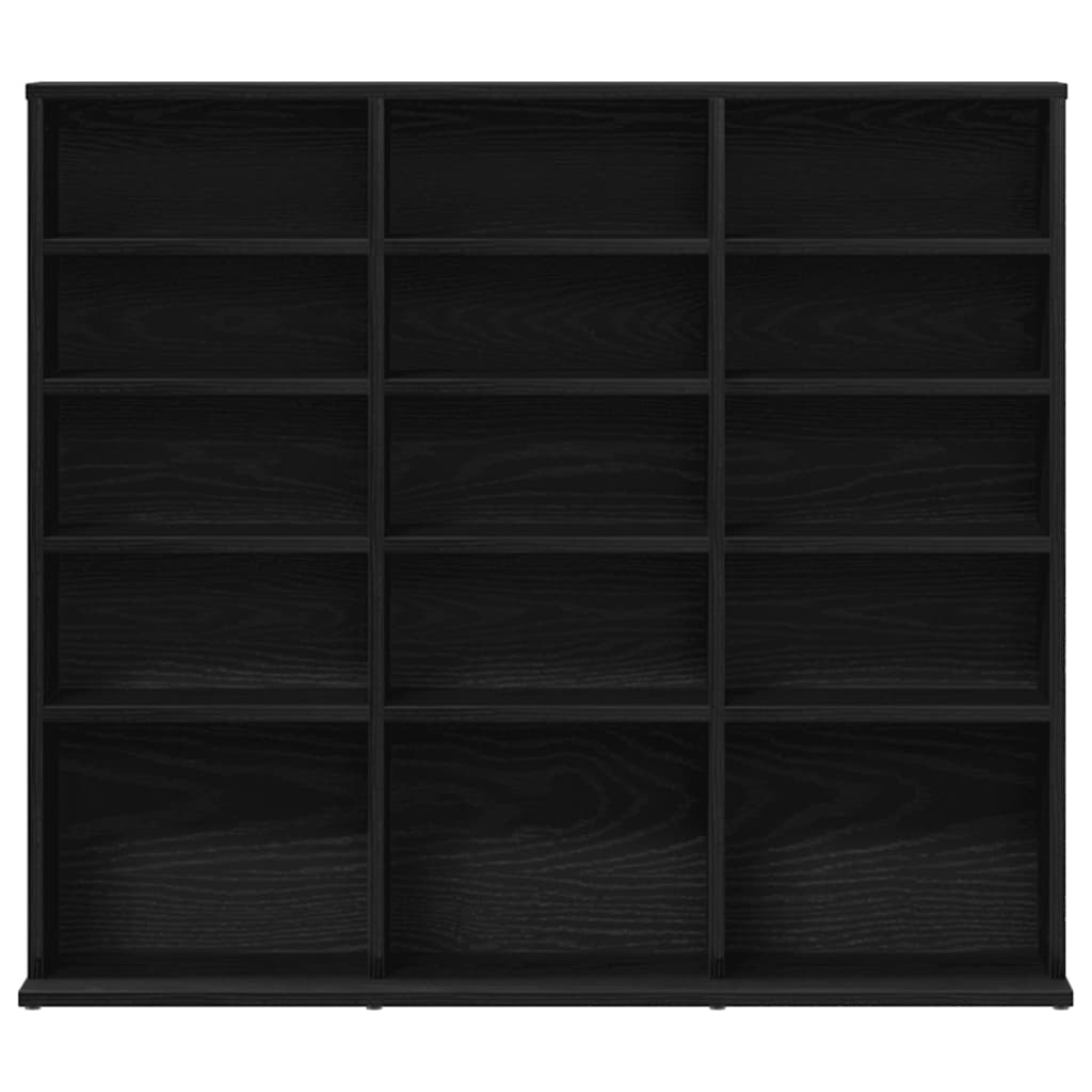 cd-reol 100x23x89,5 cm konstrueret træ sort-eg