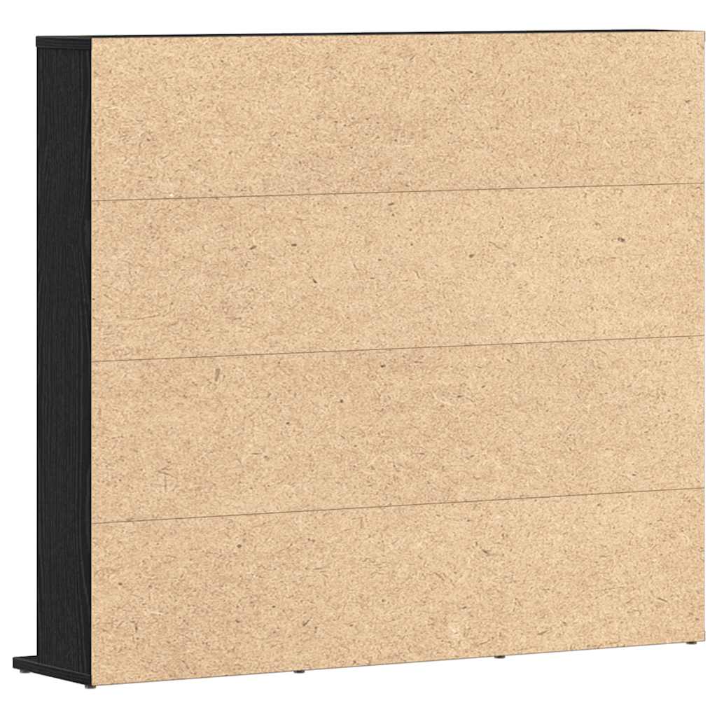 cd-reol 100x23x89,5 cm konstrueret træ sort-eg