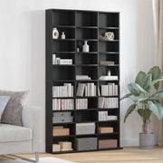 CD-skab med hylde Sort eg 101 x 23 x 177,5 cm Konstrueret træ