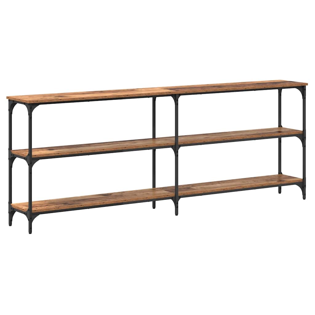 Konsolbord Gammelt træ 200 x 29 x 75 cm Samlet træ og metal