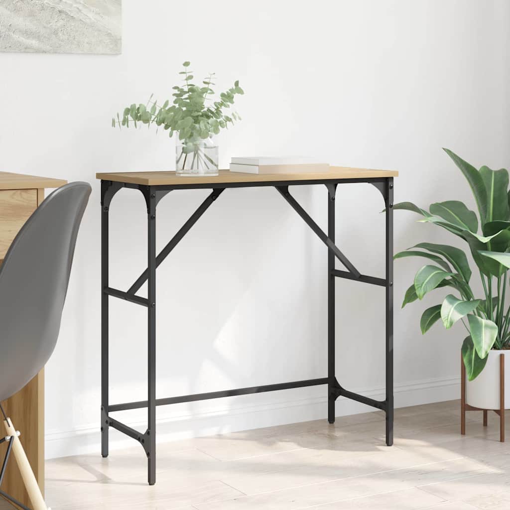 Konsolbord artisan eg 75 x 32 x 75 cm Konstrueret træ