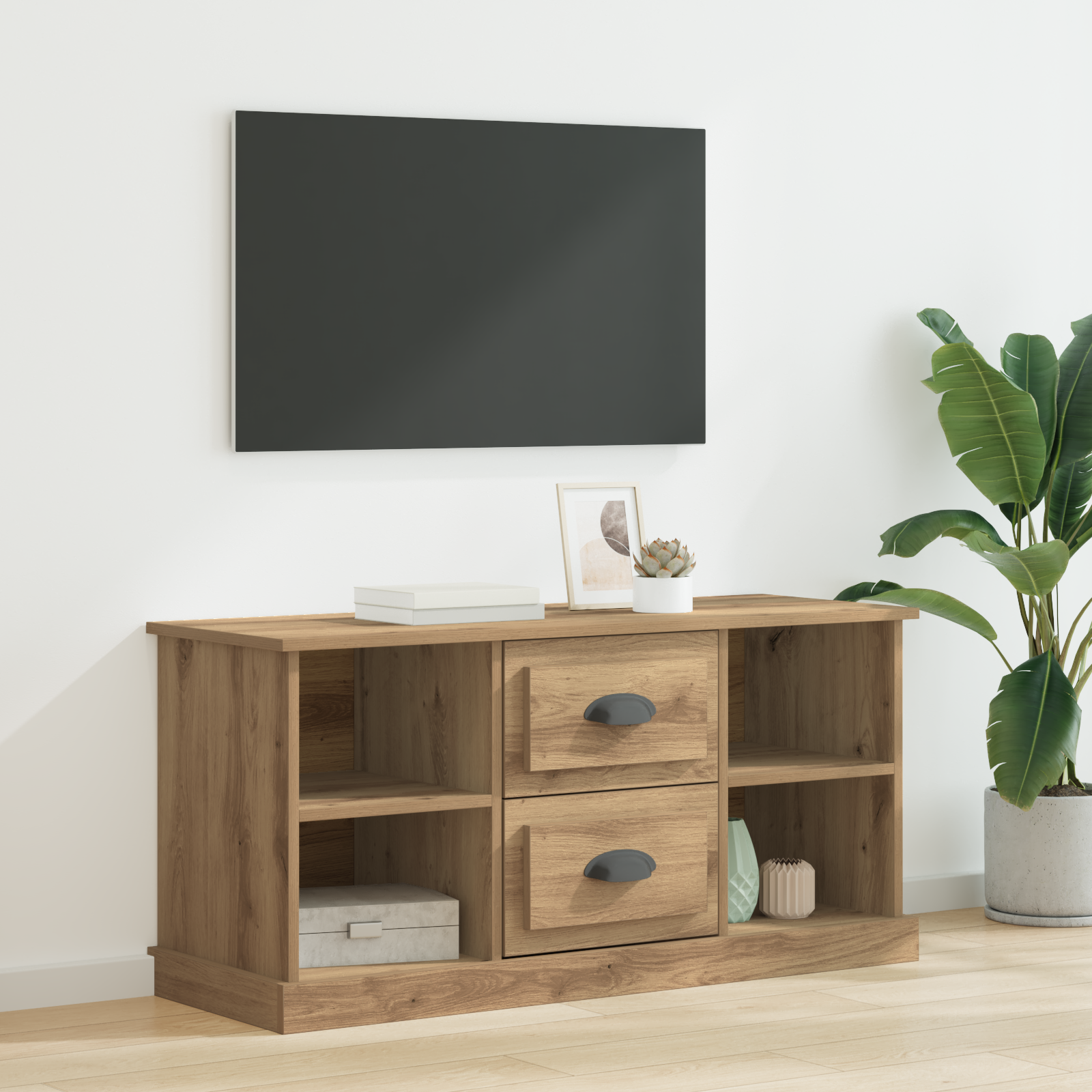 TV-skab Artisan Egetræ 99,5 x 35,5 x 48 cm Konstrueret træ