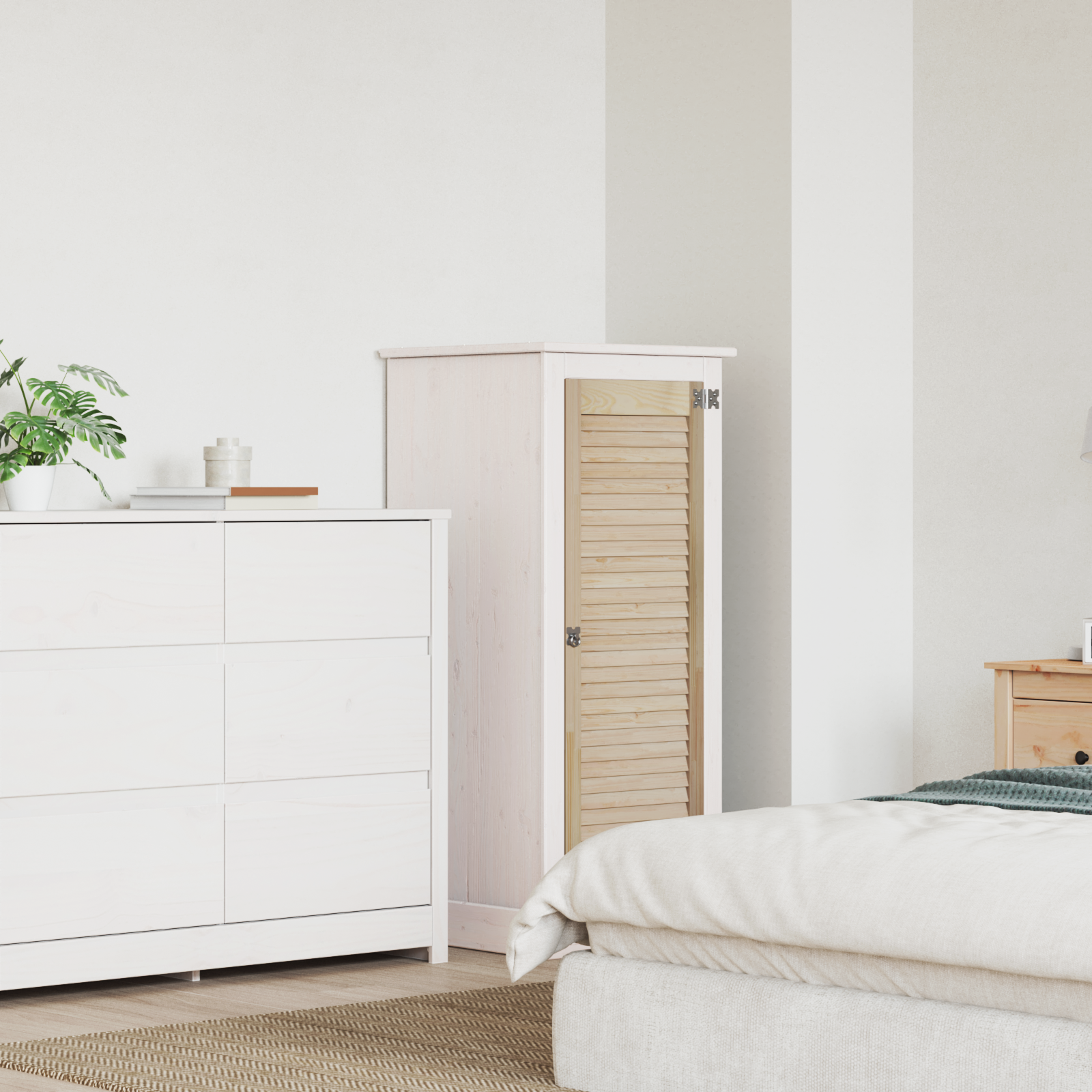 Skabsdør Naturfarvet 110 x 2,1 x 39,5 cm Massiv fyrretræ