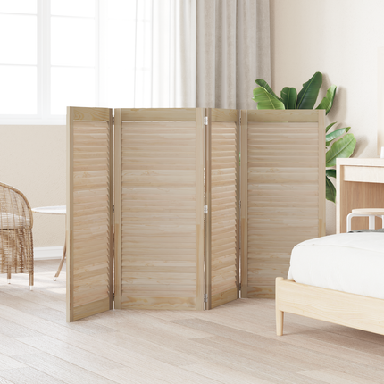 Skabsdør 4 pcs Naturfarvet 49,5 x 2,1 x 110 cm Massiv fyrretræ