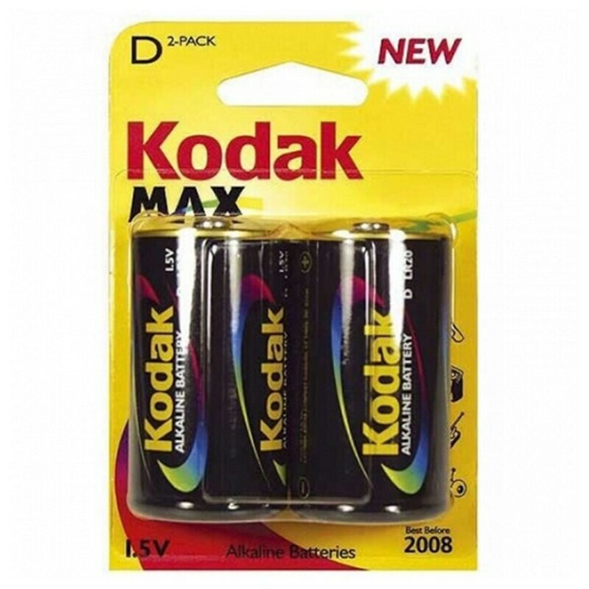Alkaline Batteri Kodak Lr20 1,5 V 2 Pcs