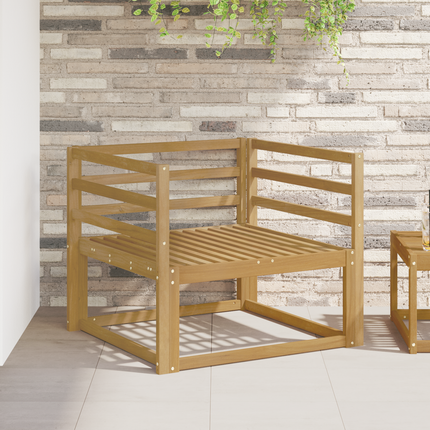 Udendørs Mellem Sofa Massivt Akacietræ Hvid