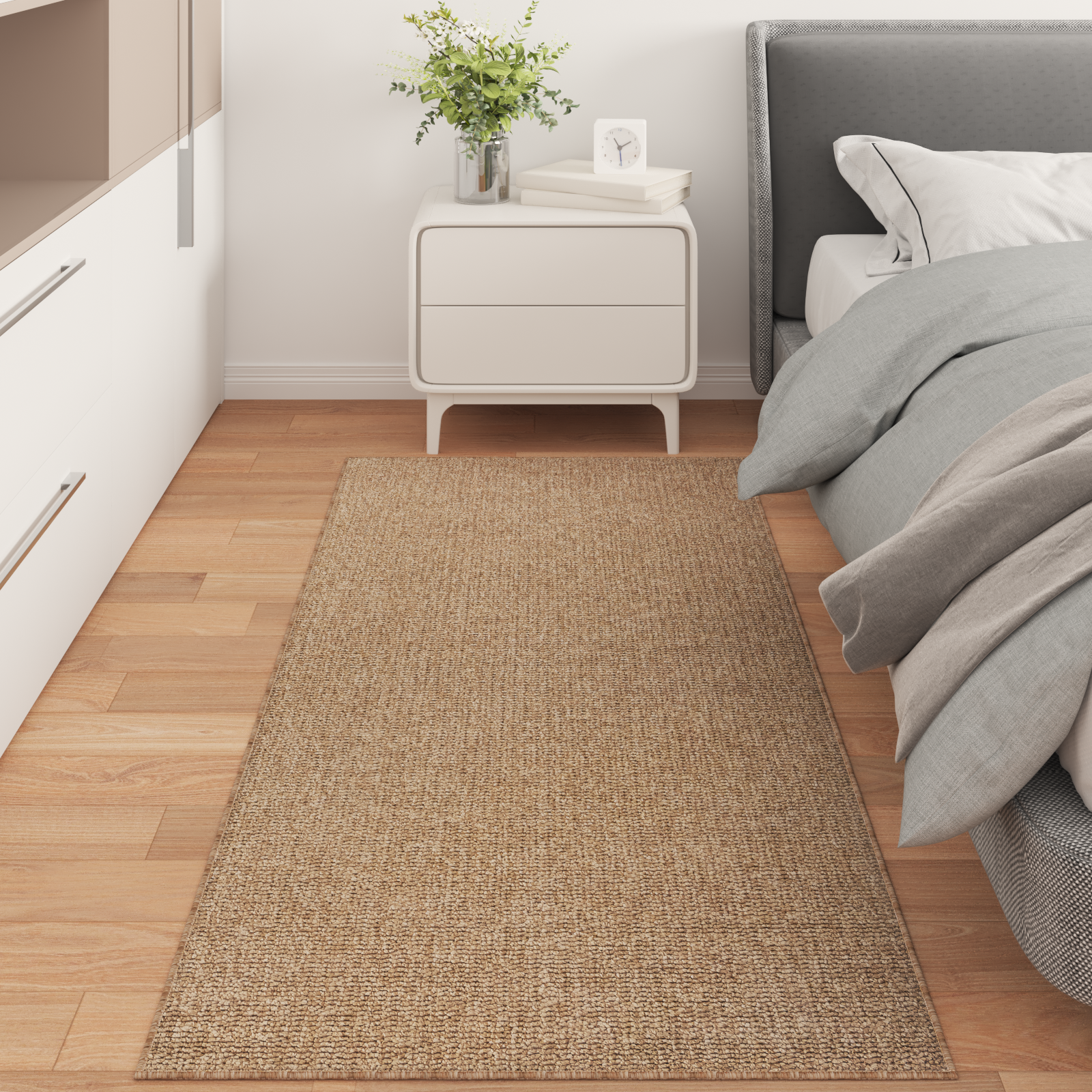 Områdetæpper Rektangulær AGIRA Naturfarvet 150 x 80 cm