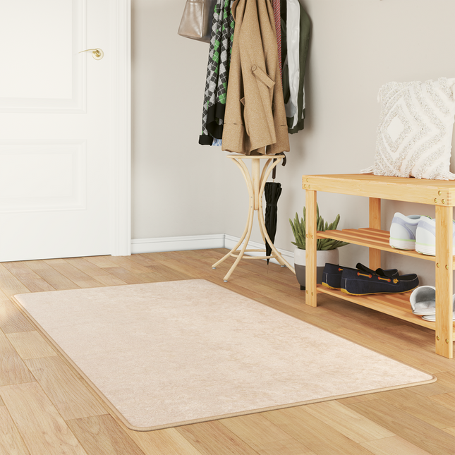 Tæppe Runner MARSA Creme 80 x 150 cm Polyester og PVC