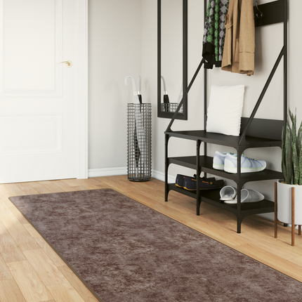 Tæppe Runner MARSA Grå 80 x 400 cm Polyester og PVC