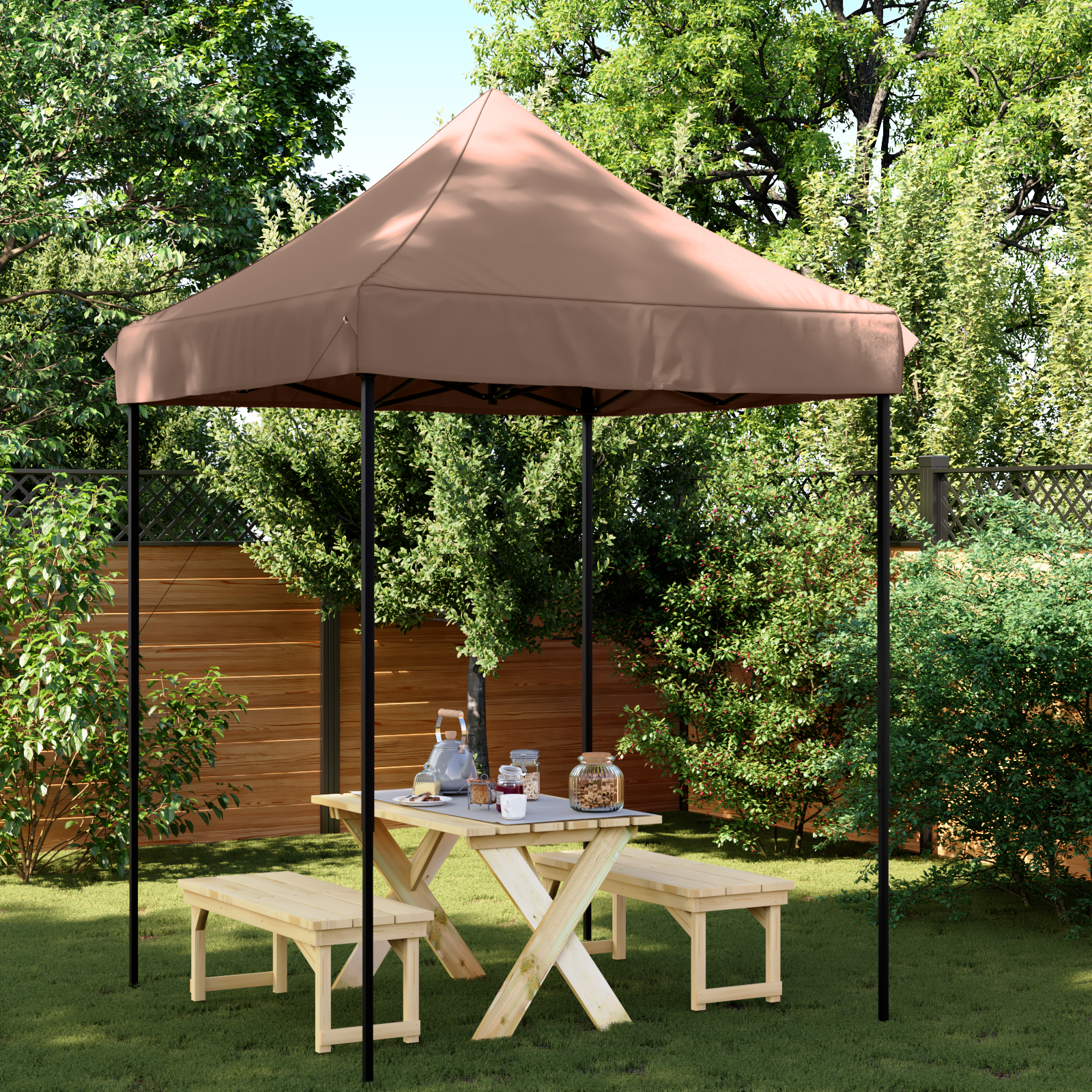Party Tent Brun 200 x 200 x 306 cm Oxford stof