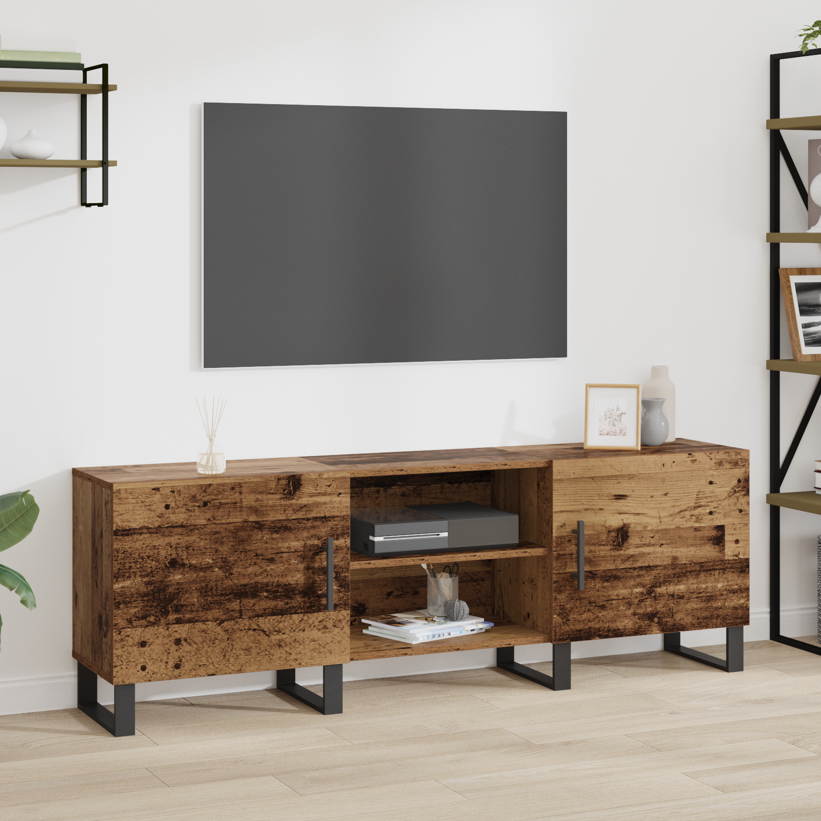 TV-skab Gammelt træ 150 x 30 x 50 cm Konstrueret træ
