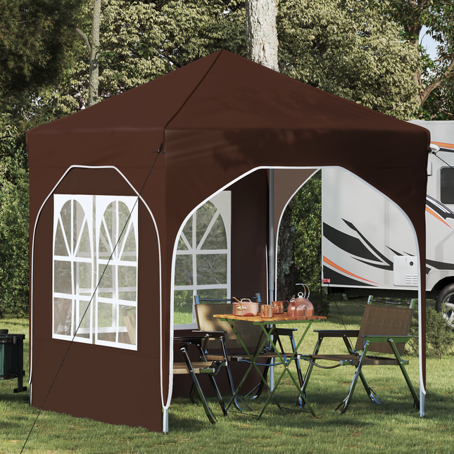 Pop-up Festtelt 192 x 192 x 245 cm Brun