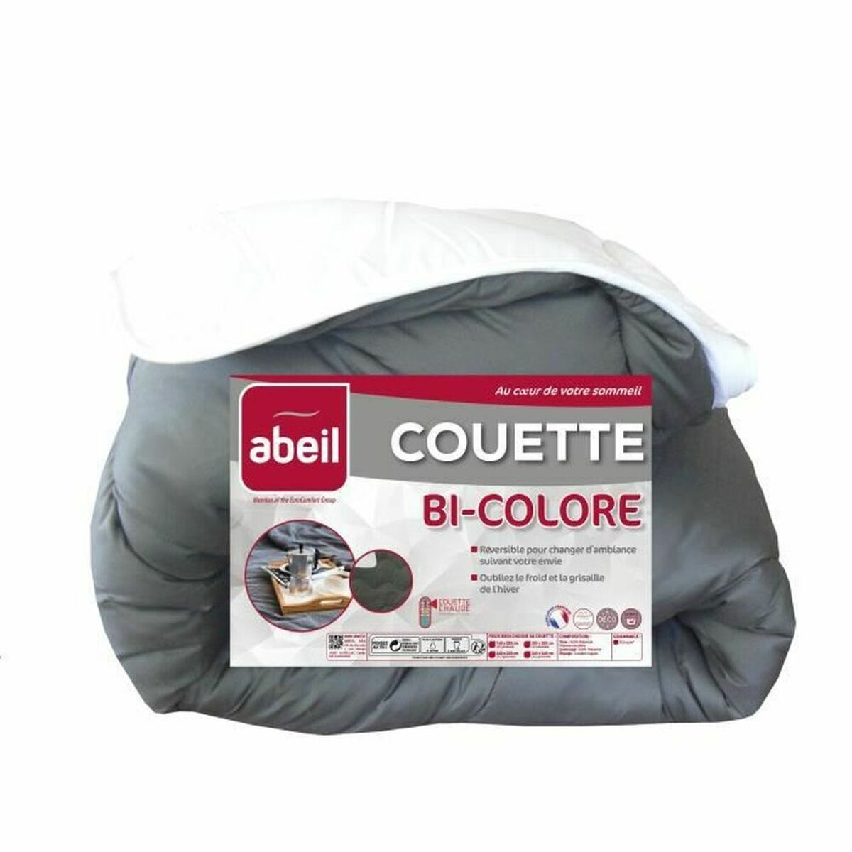 Dyne Abeil Hvid Grå Hvid/Grå 350 g/m² 200 x 200 cm