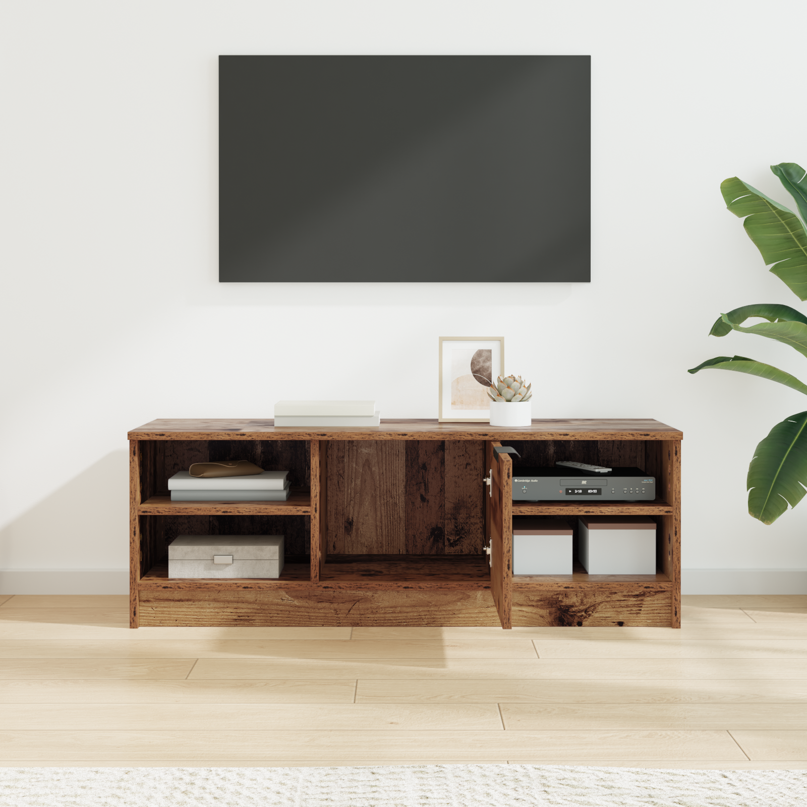 TV-skab Gammelt træ 102 x 35 x 36,5 cm Konstrueret træ
