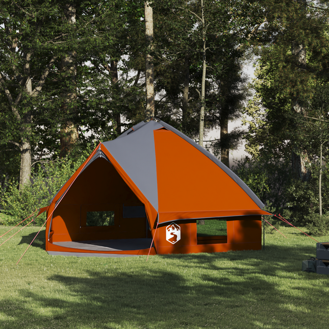 Teepee Telt 8-Personer med tag Grå og orange 490 x 410 x 210 cm