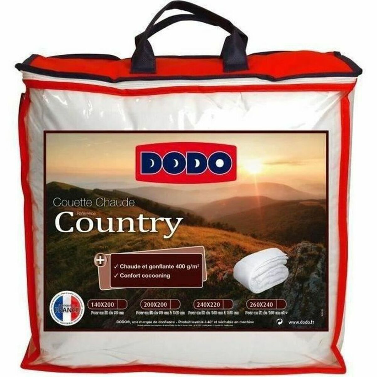 Ederdunsdyne DODO Country 400 g /m² 140 x 200 cm billede