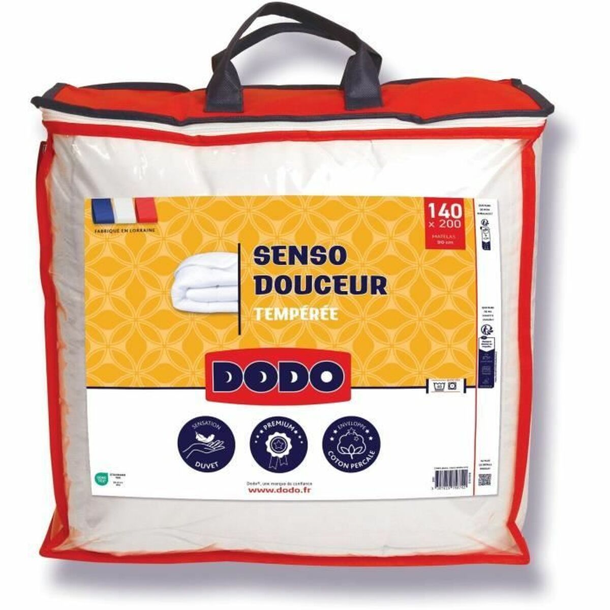 Dyne DODO SENSO DOUCEUR Hvid 350 g/m² 140 x 200 cm