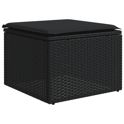 sofasæt til haven 8 dele med hynder polyrattan sort