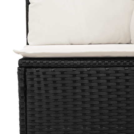 sofasæt til haven 10 dele med hynder polyrattan sort