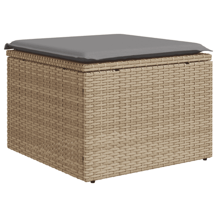 sofasæt til haven 13 dele med hynder polyrattan beige