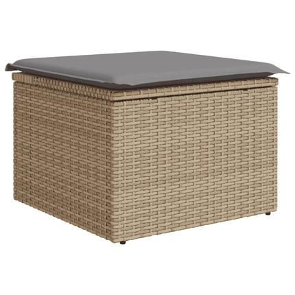 sofasæt til haven 5 dele med hynder polyrattan beige