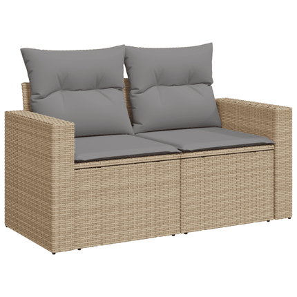 sofasæt til haven 8 dele med hynder polyrattan beige