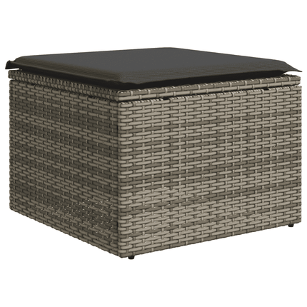 sofasæt til haven 9 dele med hynder polyrattan grå