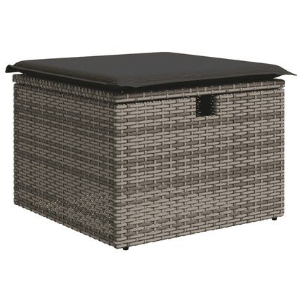 sofasæt til haven 8 dele med hynder polyrattan grå