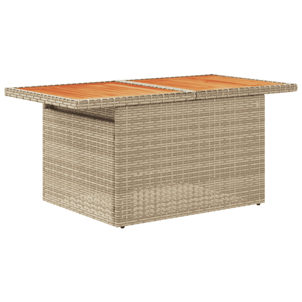 sofasæt til haven 7 dele med hynder polyrattan beige