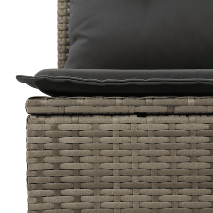 sofasæt til haven 9 dele med hynder polyrattan grå