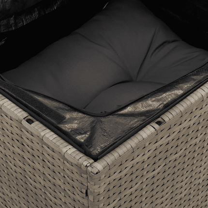 sofasæt til haven 9 dele med hynder polyrattan grå