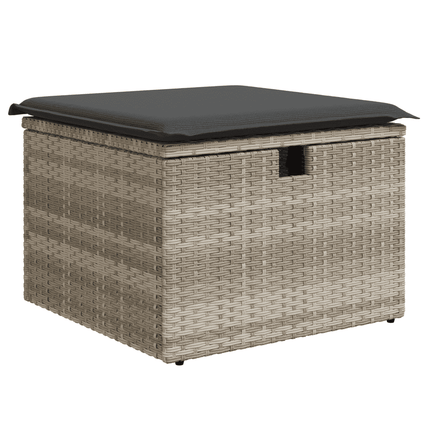 sofasæt til haven 8 dele med hynder polyrattan lysegrå