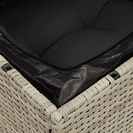 sofasæt til haven 6 dele med hynder polyrattan lysegrå