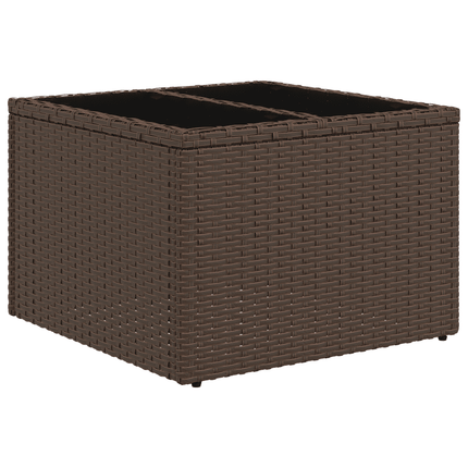sofasæt til haven 10 dele med hynder polyrattan brun