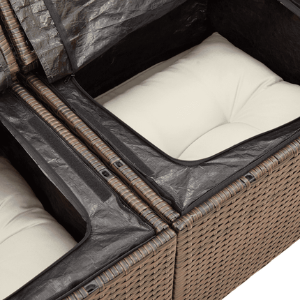 sofasæt til haven 8 dele med hynder polyrattan brun