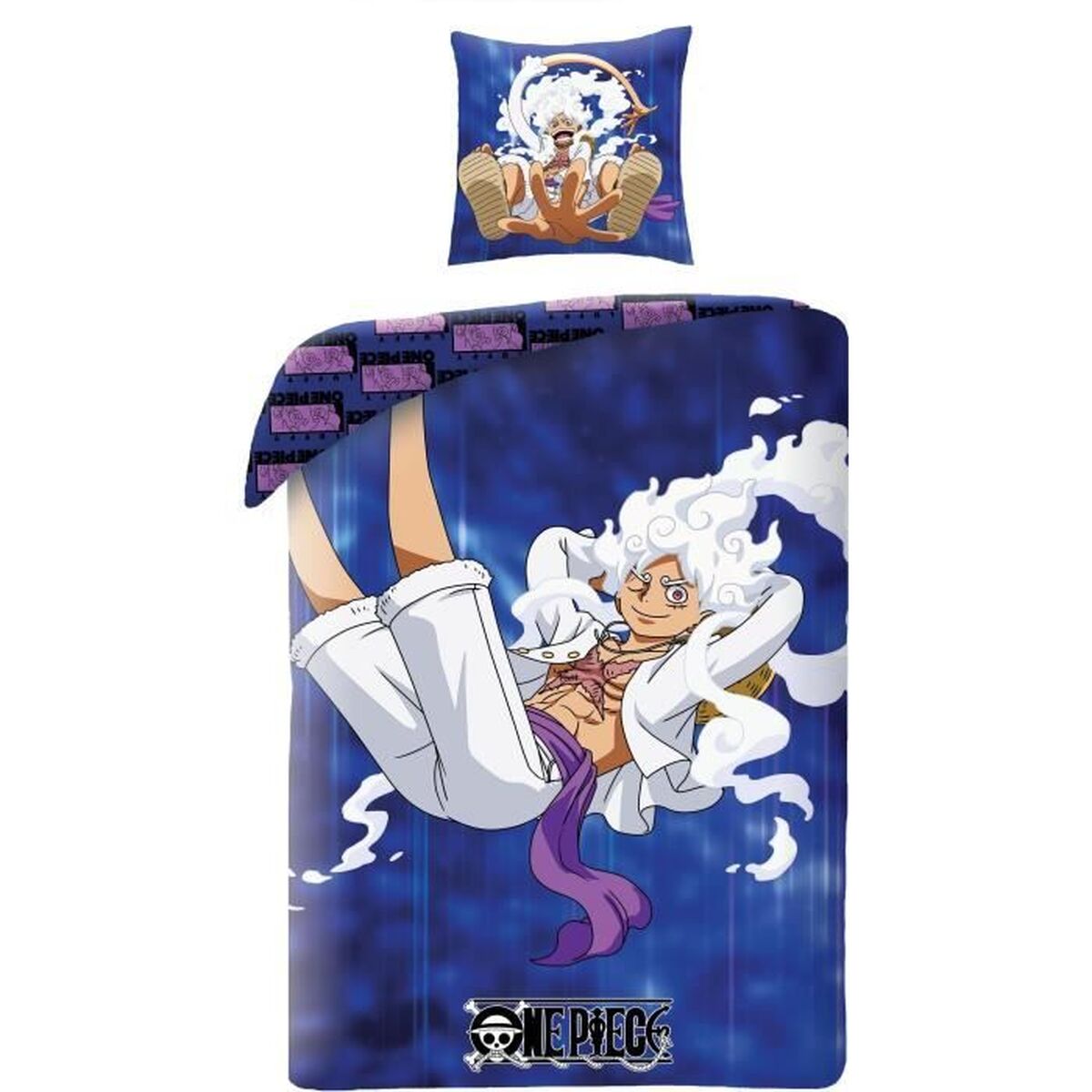 Dynebetræk sæt One Piece Blå Seng 140 2 Dele