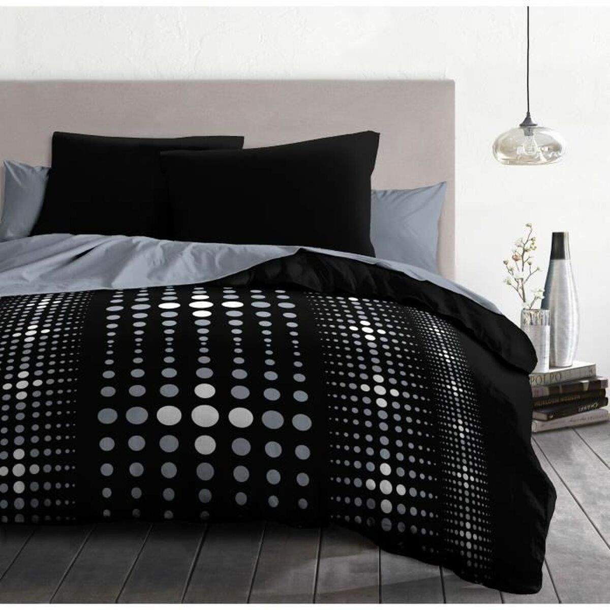 Dynebetræk sæt HOME LINGE PASSION Sort 240 x 260 cm