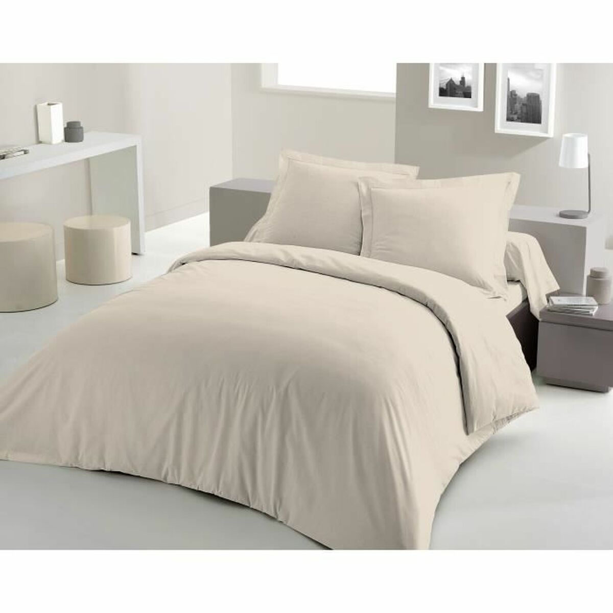 Dynebetræk sæt Lovely Home Beige Flødefarvet 220 x 240 cm