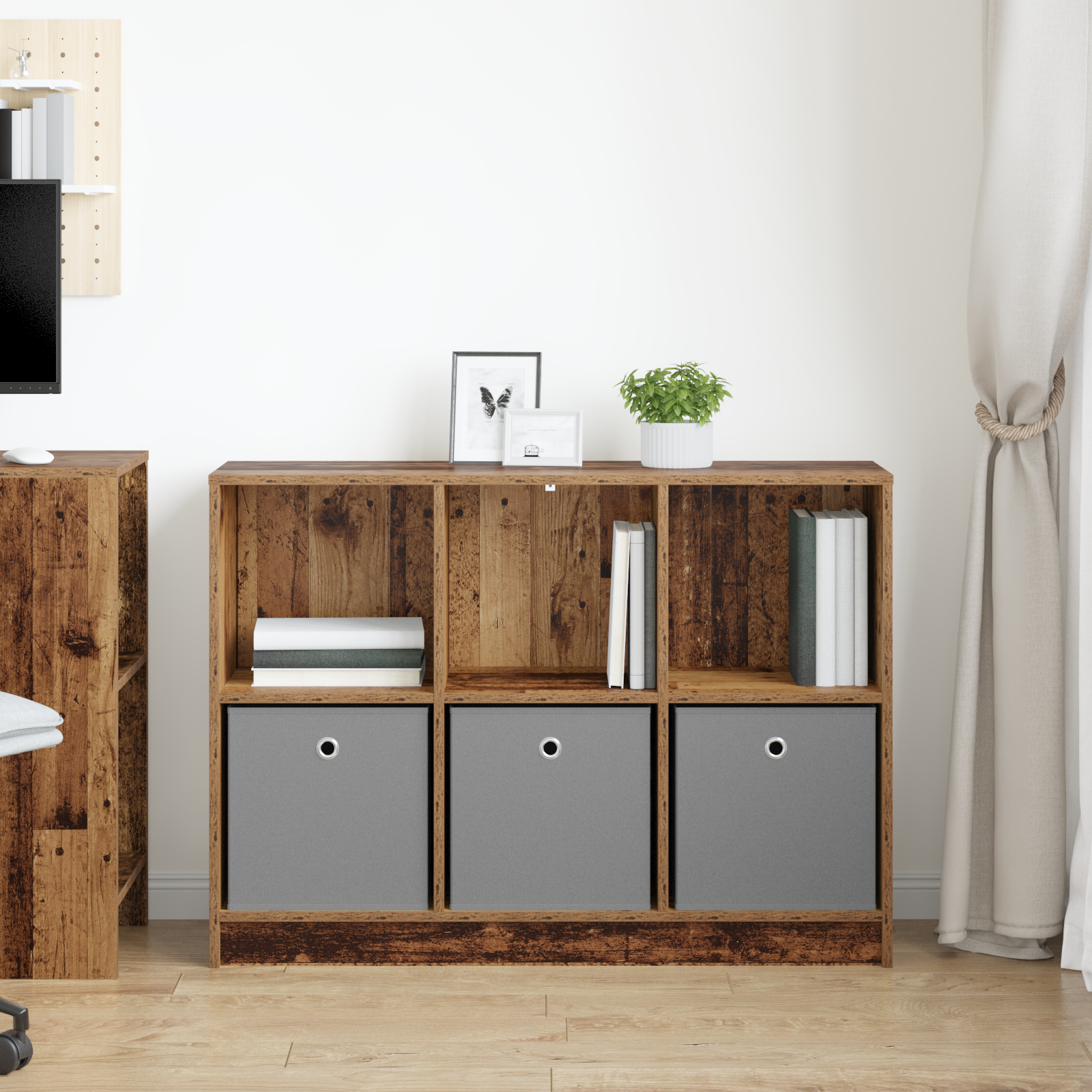 Sideboard med skuffe Gammelt træ 102 x 32 x 73,5 cm