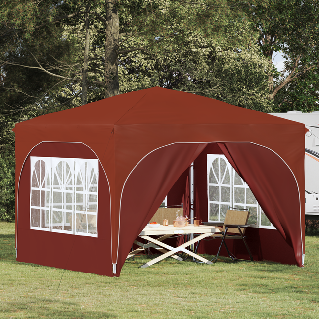Pop-up Festtelt 290 x 290 x 245 cm Terrakotta