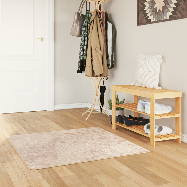 Tæppe Runner MARSA Beige 100 x 100 cm Polyester og PVC