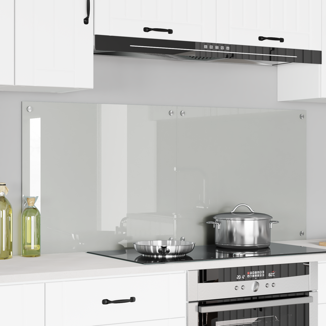 Køkkenbacksplash 2 pcs Transparent 70 x 60 cm hærdet glas