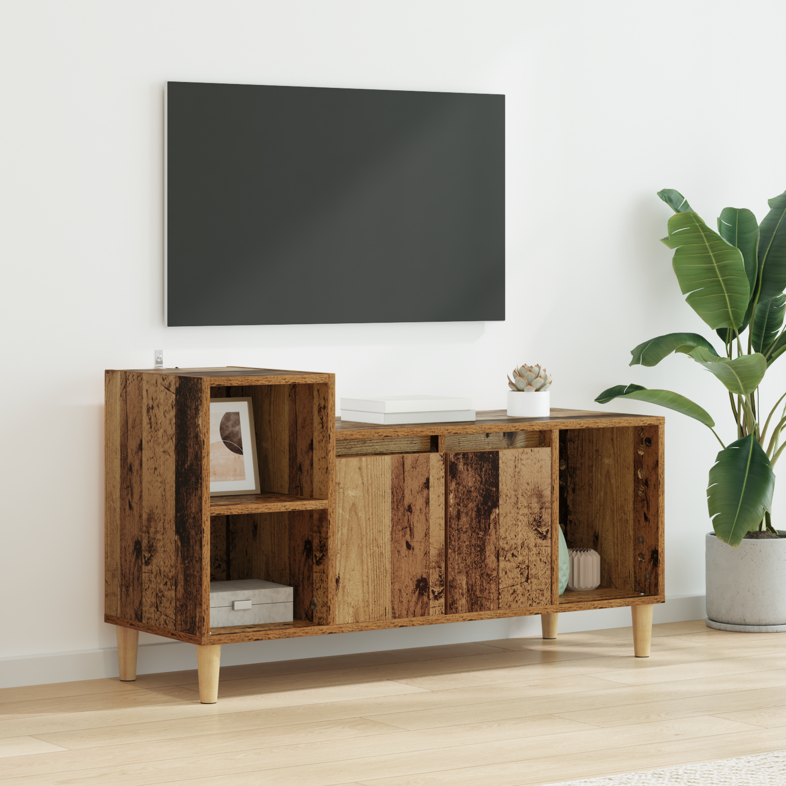 TV-skab Gammelt træ 100 x 35 x 55 cm Konstrueret træ
