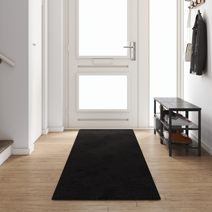 Tæppe Runner Sort 80 x 400 cm 100% Polypropylen Tuft