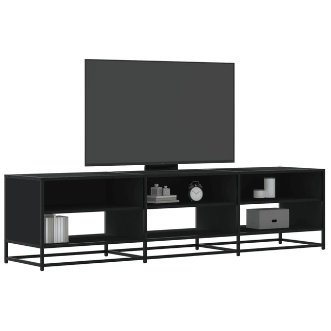 tv-bord 180x40x46 cm konstrueret træ sort